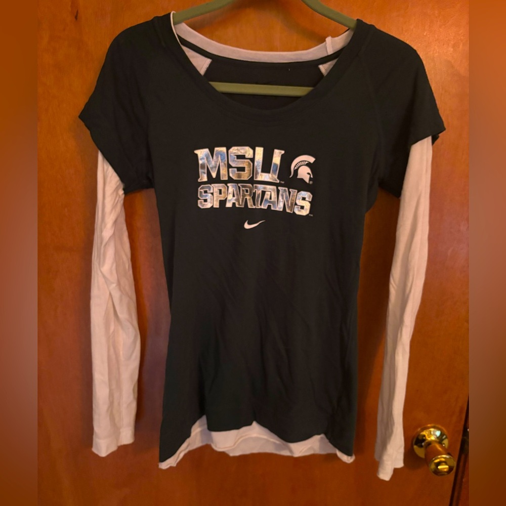 Nike MSU Spartans double layer top size M
